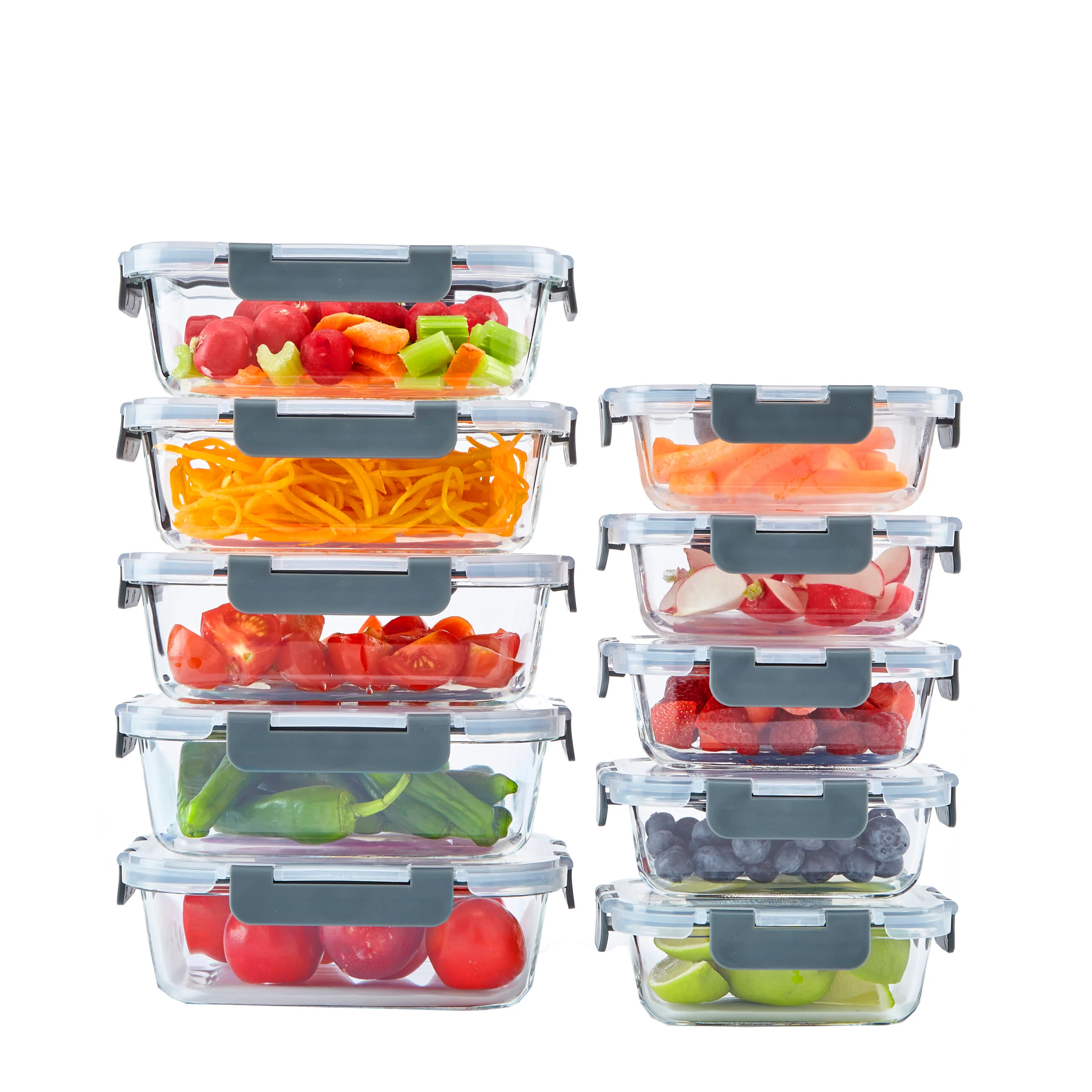 Food Storage Boxes set of 10 with lids BPA-free